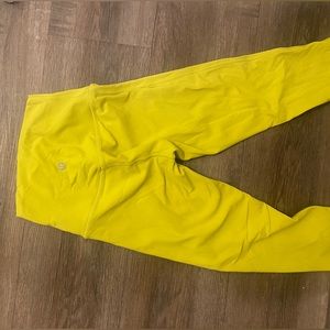Lululemon 25” align leggings yellow-ish size 0 (double lined)